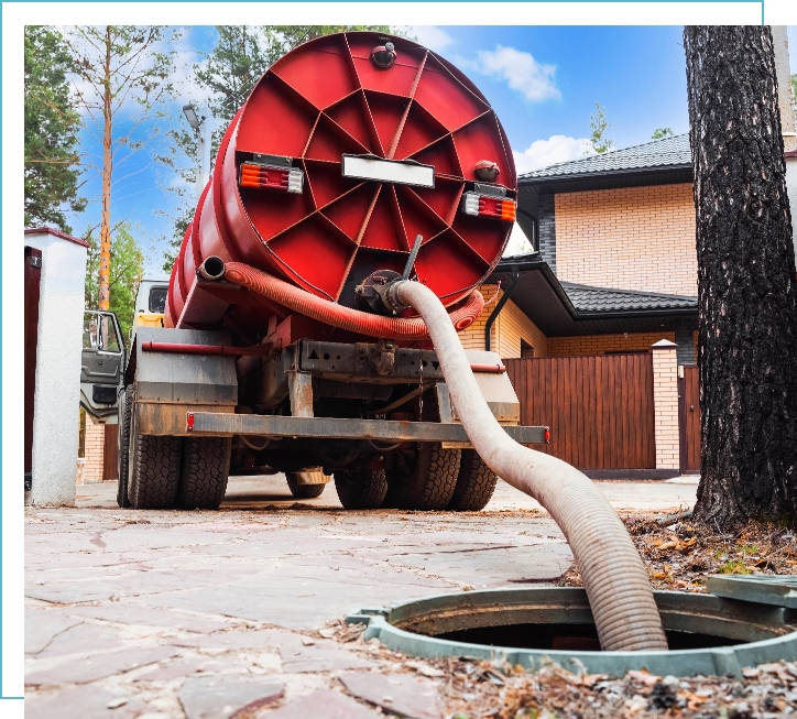 Truck working septic system day