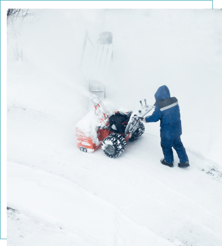 Person snow removal