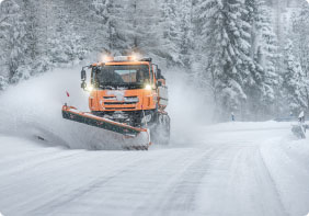 Truck removing snow