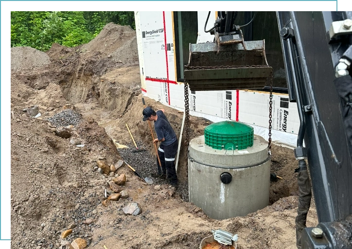 Man digging hole